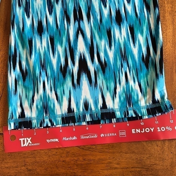 East5th Women’s Elastic Waist Pants -size M, shades of blue, green and white. - Picture 5 of 6